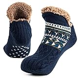 Mulor Haussocken Herren & Damen Flauschig Hüttensocken winter warme rutschfest...