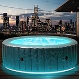 BRAST® Whirlpool aufblasbar MSpa Starry mit LED-Beleuchtung für 6 Personen...