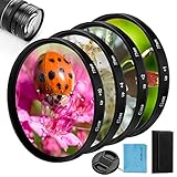 49mm Close-up Nahlinsen Filter Kit, Fotover 4 Stück (+ 1, + 2, + 4, + 10)...