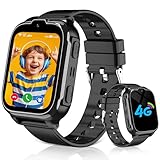 4G Smartwatch Kinder mit GPS und Telefon, Wasserdicht GPS Handy Uhr Kinder...