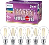 Philips LEDclassic 60W, E27, A60, 6-er Pack, warmwei脽 (2700 Kelvin), 806...
