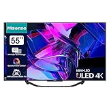 Hisense 55U7KQ 139 cm (55 Zoll) Fernseher 4K Mini LED ULED HDR Smart TV, Quantum...