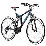KS Cycling Mountainbike Fully 26'' Zodiac Schwarz-Rot RH 48 cm