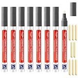 Fugenstift Grau, 8 Stück Fugenschwarz Stift für Fliesen im Badezimmer, Fugen...