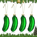 Hejo 4 Stück Weihnachtsgurke Christbaumschmuck, Kleine Gurke Weihnachtsschmuck...