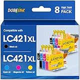 LC421XL LC-421XLVAL Tintenpatronen Value Pack für Brother LC421 Patronen...