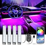 YiLaie LED Innenbeleuchtung Auto, LED Ambientebeleuchtung mit APP Steuerung und...