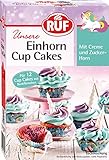 RUF Einhorn Cupcakes, Backmischung für kleine Törtchen mit bunter Tortencreme...
