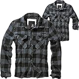 Brandit Check Shirt Herren Baumwoll Hemd L Black-grey