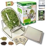 Green SEEDS® [Das Original Sprossenglas Starter-Set + KRESSESIEB | 1000ml mit...