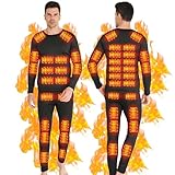 GHKWXUE Beheizte beheizbare unterwäsche Herren,Winter Elektrische...