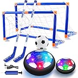 SUNACE Air Power Fußball Kinderspielzeug - 3 in1 Hockey Set Kinder Outdoor mit...