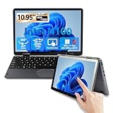 IUGNG 10,95 Zoll großes 2-in-1-Notebook mit Touchscreen,Yoga 360° drehbar N100...