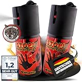 2 x Wilhelm Pfefferspray 40 ml Tierabwehr Selbstverteidigung CS Gas KO Spray...