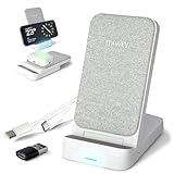 ITAWEY 15W Induktive Ladestation, Faltbar, langes 1,5m Kabel & USB...