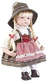 PEARL Porzellanpuppe: Sammler-Porzellan-Puppe Anna mit bayerischer Tracht, 34 cm...