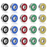 Rybtd Kugellager Skateboard 20 Stück 608 ZZ ABEC-9 Rillenkugellager 8mm x 22mm...