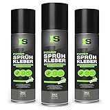 Spraytive 3 x 500ml Power Sprühkleber: Für Textilien, Vlies, Schaumstoff,...