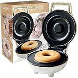 ScrapCooking - Mini Donut Maker - Donut-Maschine mit Antihaftplatte - Kompaktes...
