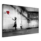 B&D XXL - Akustikbild Banksy 120x80 cm 1 tlg Bilder Akustikschaum Schallschutz...