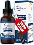 Vihado Melatonin Tropfen - 1000 Nächte - Sofort und schnell - Extra hochdosiert...