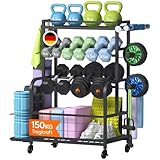 Lifewit Hantelständer für Home Gym, Hantelablage mit Abschließbare...