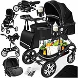 KESSER® Loops 4 in 1 Kinderwagen Kombikinderwagen Komplett-Set inkl. Babywanne...