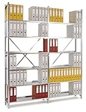 MANUFLEX Archivregal Budget, Grundregal mit 7 Stahlblechböden, HxBxT =...