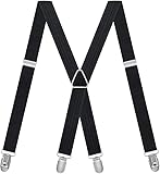 SWKJ Hosenträger Herren, X-Form, mit starken Metall-Clips, robuste...