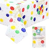 Kisstta 137 X 274cm Party Tischdecke, Wiederverwendbar Tischdecke Geburtstag,...