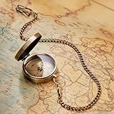 Taschenkompass aus Messing – vollfunktionsfähiger Kompass im antiken...