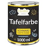 Creative Deco Schwarz Wandfarbe Kreidefarbe Tafelfarbe | 1000ml | 10 m² / 1L...