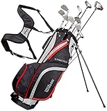 Wilson Anfänger-Amazon Exclusive Komplettsatz, 10 Golfschläger mit Carrybag,...