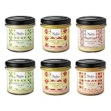 NABIO | Vegane Aufstrich-Creme 6er Box I 2x Schnittlauch, 2x Curry Feige, 1x...