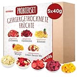 Probierset gefriergetrocknete Früchte 5x40g, fruchtige gefriergetrocknete...