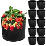 Vmxlso 10 Stück 12L Pflanzsack, 3 Gallonen Pflanzsäcke für Tomaten,...