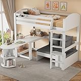 CARSIS Best1 Hochbett für Kinder 90x200 cm – Multifunktionales Kinderbett mit...