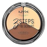 NYX Professional Makeup 3 Steps to Sculpt Face Sculpting Palette- Gesichts-Puder...