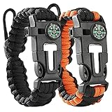 flintronic Paracord Survival Armband Kit, 5-in-1 Überlebensarmband Set,...