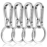 4 Stück Hundemarken Clip, Edelstahl Haustier ID Clip Silber Hundemarke mit...