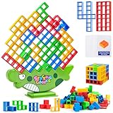 WuGU 48 Stück Tetra Tower Spiel, Tower Spiel für Kinder Erwachsene, Balance...