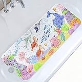 Moocuca rutschfeste Kinder Badewannenmatte (100x40CM), Meerestier Bild Badematte...