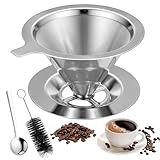 Kaffeefilter Wiederverwendbare Kaffeefilter Edelstahl Kaffeefilter, Permanent...