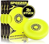 SPEEZER® Mini Frisbee 3er Set – die gelbe Wurfscheibe ist das Outdoor Fun...