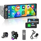 Alondy Autoradio 1Din mit Bildschirm (6,9') Kompatibel mit Apple CarPlay...