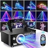DJ Discolicht Partylicht, 3D RGB Animation Disco Licht mit Fernbedienung, DJ...