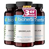 Bromelain Kapseln – 300 Stück mit 350 mg Tagesdosis Ananasenzym in...
