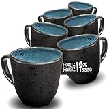 Moritz & Moritz ORGANIC Kaffeetassen Set 6er - Kaffeebecher Set Blau aus...