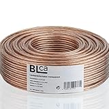 DCSk BLca 10m 2x2,5mm² Lautsprecherkabel CCA I Boxenkabel isoliert transparent...