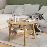 skølm Mjölnir Couchtisch rund – Wohnzimmertisch Holz – Hochwertiger...